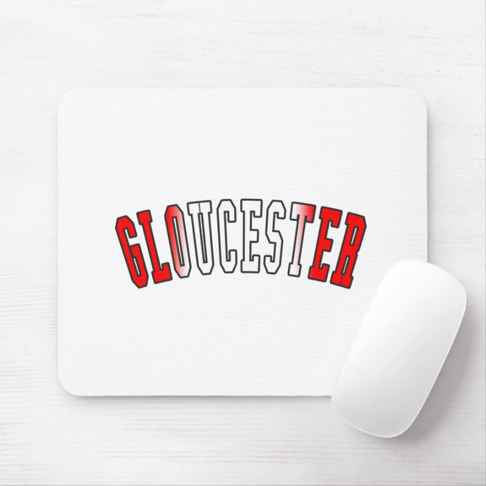 Gloucester in Canada National Flag Colors Mouse Pad
