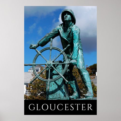 Gloucester MA Fisherman Monument Poster