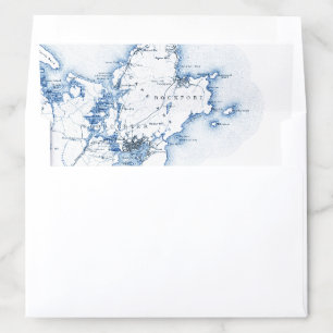 Gloucester Massachusetts Map DIY Envelope Liner