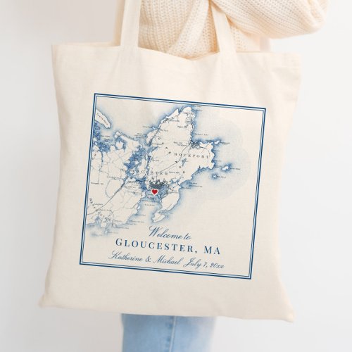 Gloucester Massachusetts Wedding Welcome Tote Bag