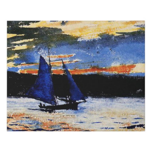 Gloucester Sunset painting by Winslow Homer Faux Canvas Print
