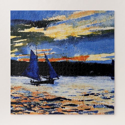 Gloucester Sunset painting by Winslow Homer Jigsaw Puzzle