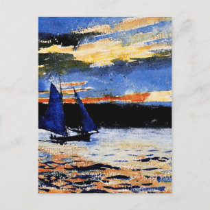 Gloucester Sunset painting by Winslow Homer Postcard