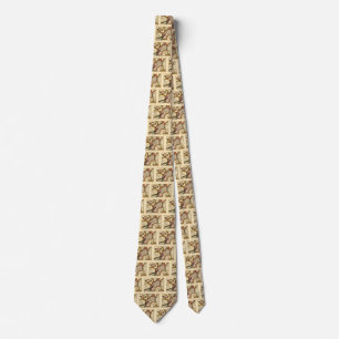 Gloucestershire County England Old Antiquarian Map Neck Tie