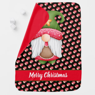 Glove Gnome Customize Color and Text Baby Blanket