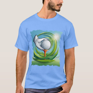 Gloved Hand Placing a Golf Ball T-Shirt