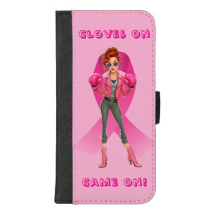 Gloves On, Game On! Breast Cancer Awareness iPhone 8/7 Plus Wallet Case