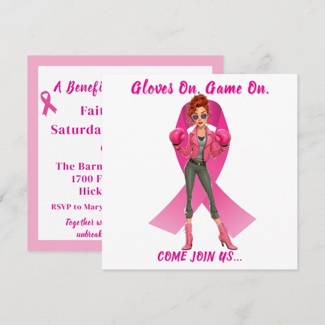 Gloves On, Game On Breast Cancer Fundraiser Event (Front/Back)