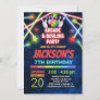 Glow Arcade Bowling Birthday Party  Invitation