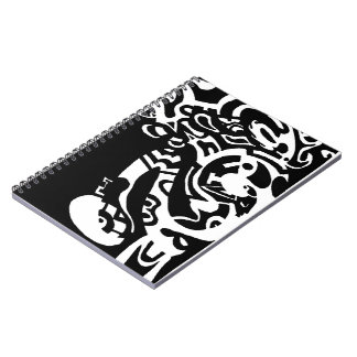 "Glow" B&W Abstract Art Notebook