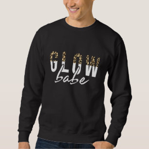 Glow Babe Glowing Skin Esthetician Leopard Skincar Sweatshirt