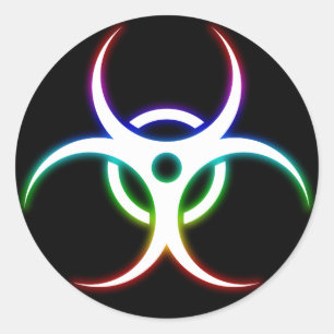 Glow Biohazard Symbol - Sticker