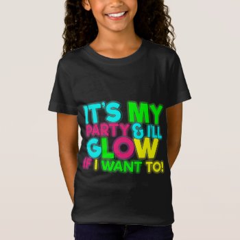 Glow Birthday Party Ruffle Tshirt by youreinvited at Zazzle