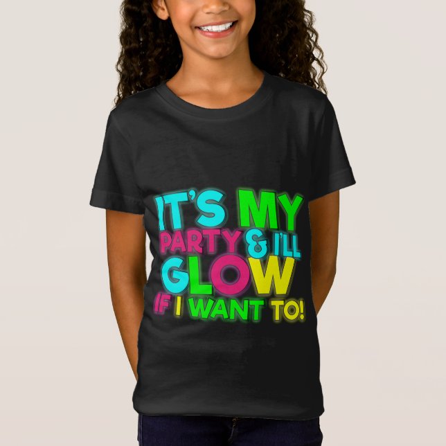 Glow Birthday Party Ruffle Tshirt (Front)