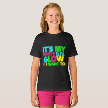 Glow Birthday Party Tshirt by youreinvited at Zazzle