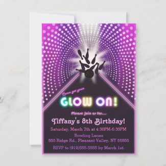 Glow Bowl Party1 Invitation