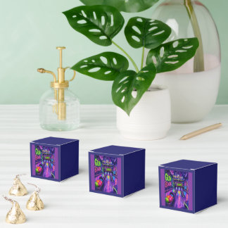 Glow Bowling Watercolor Teen Birthday Party Favor Boxes