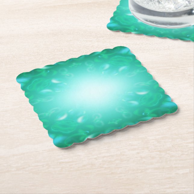Glow Bubbles Paper Coaster (Angled)