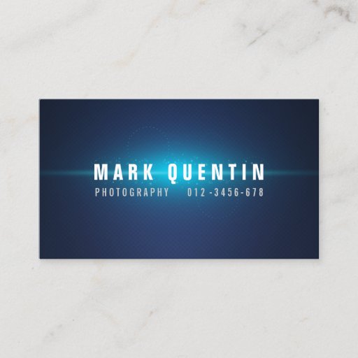 Customizable Glow Burst Dark Photography Business Card