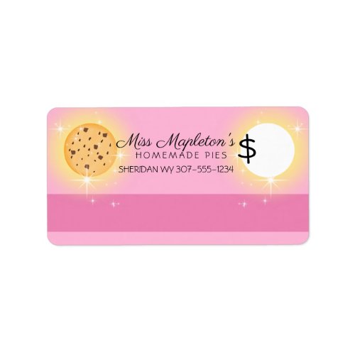 Glow cookie home baking bakery price tag sticker