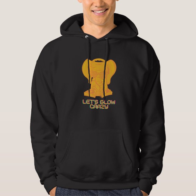 Glow Crazy Edm Music Festival Rave   Hoodie (Front)