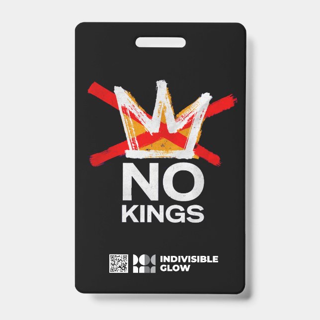 GLOW DEMOCRACY INFO CARD  BADGE (Front)