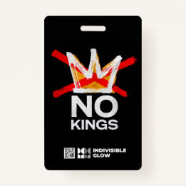 GLOW DEMOCRACY INFO CARD BADGE