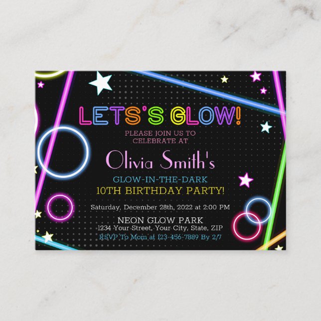 Glow Enclosure Card (Front)