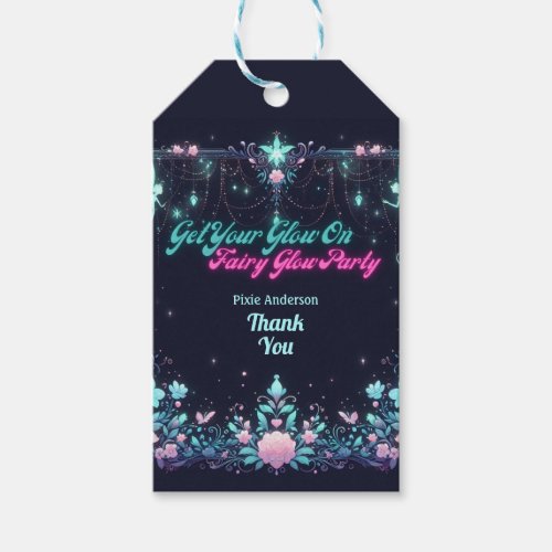 Glow Fairy Party Theme _ Fairytale After Dark Gift Tags