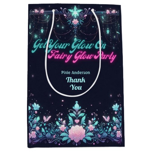 Glow Fairy Party Theme _ Fairytale After Dark Medium Gift Bag