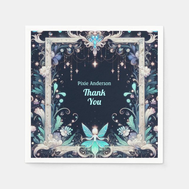 Glow Fairy Party Theme - Fairytale After Dark Napkins (Front)