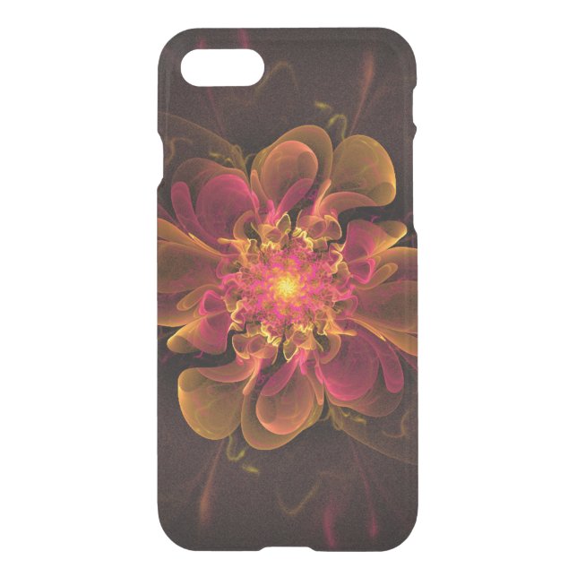 Glow Flower iPhone 7 Clearly™ Deflector Case (Back)