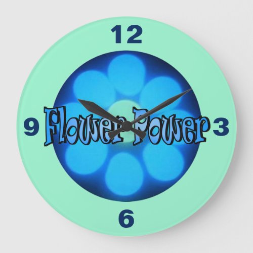 Glow Flower Power 2 Large Clock