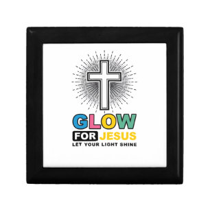 Glow For Jesus Christian Cross Light Shirt Design_ Gift Box
