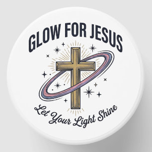 Glow for Jesus Christian Cross Vintage Vector Mini Candle Favors