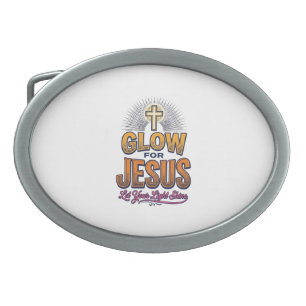 Glow for Jesus Let Your Light Shine Christian Desi Belt Buckle