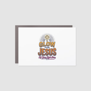 Glow for Jesus Let Your Light Shine Christian Desi Car Magnet