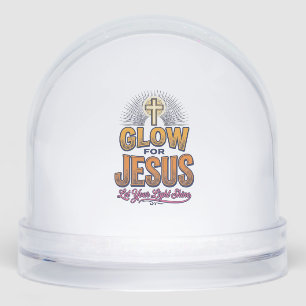 Glow for Jesus Let Your Light Shine Christian Desi Snow Globe