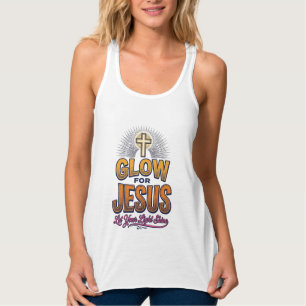 Glow for Jesus Let Your Light Shine Christian Desi Tank Top