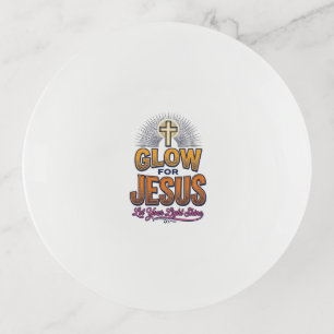 Glow for Jesus Let Your Light Shine Christian Desi Trinket Tray
