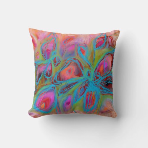 Glow Garden Square 16" Throw Pillow