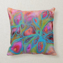 Glow Garden Square 16" Throw Pillow