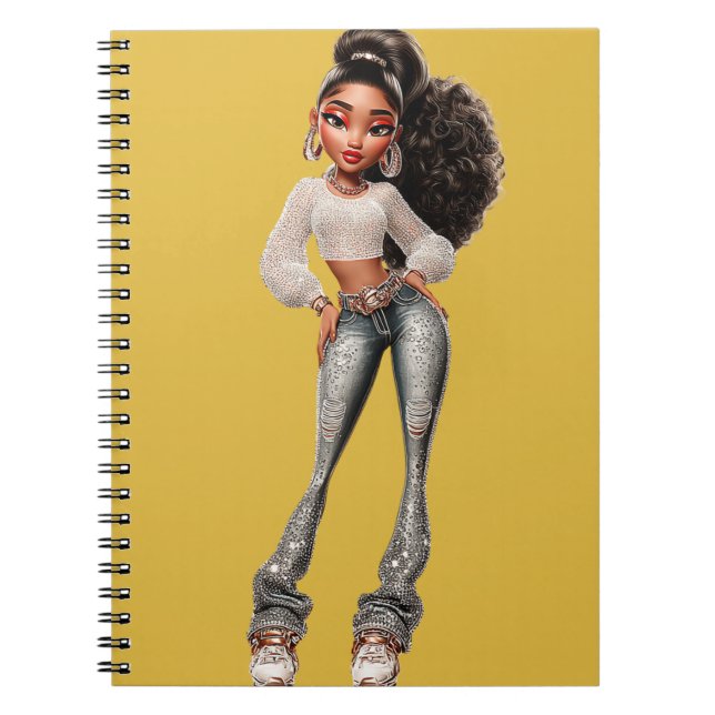 Glow Getter Mustard Spiral Photo Notebook (Front)