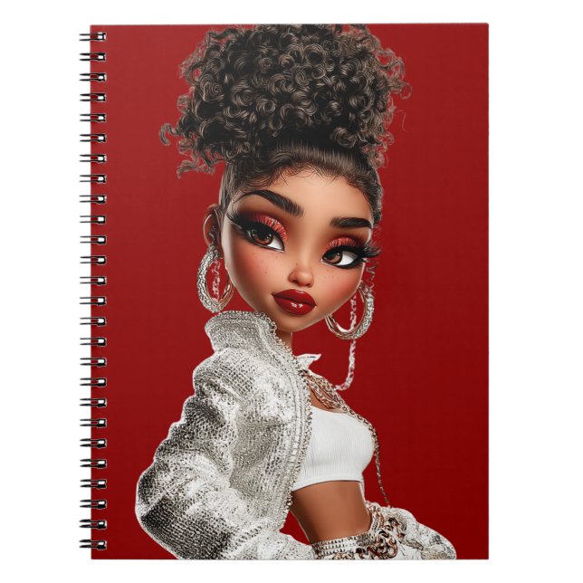 Glow Getter Red Spiral Photo Notebook (Front)