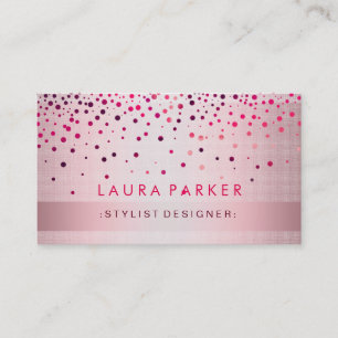 Glow Glitter Confetti Linen Elegant Background Business Card