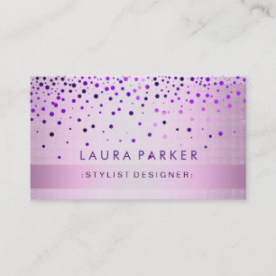 Glow Glitter Confetti Linen Elegant Background Business Card