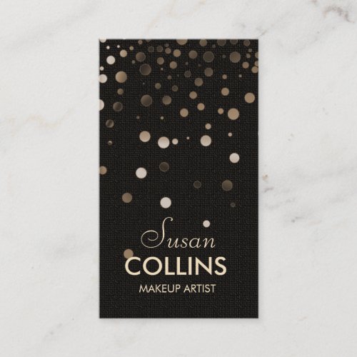 Glow Glitter Sparkle Gold Makeup Artist Fashion Business Cards