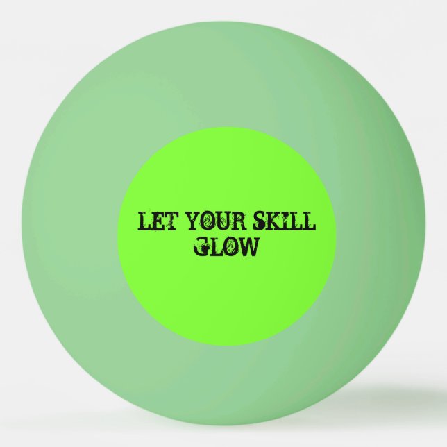 "Glow" Glow-In-The-Dark Ping Pong Ball (Front)