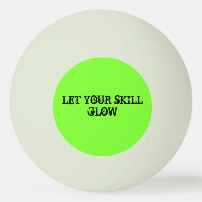 "Glow" GlowInTheDark Ping Pong Ball Zazzle