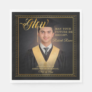 Glow. Golden touch Brighten your future. Napkins